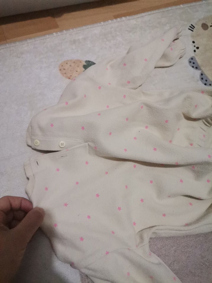 Kız Çocuk Beyaz Triko Sweatshirt takım - Görsel 5