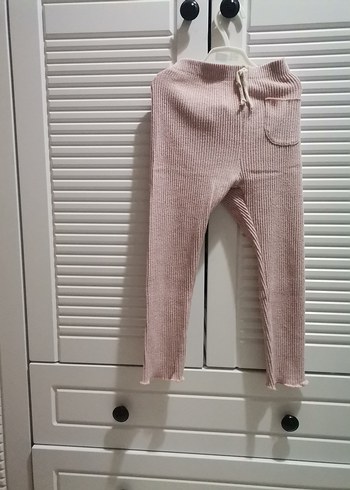 Kız Çocuk pembe  Triko Tayt - Görsel 3