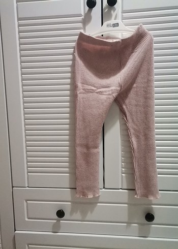 Kız Çocuk pembe  Triko Tayt - Görsel 2