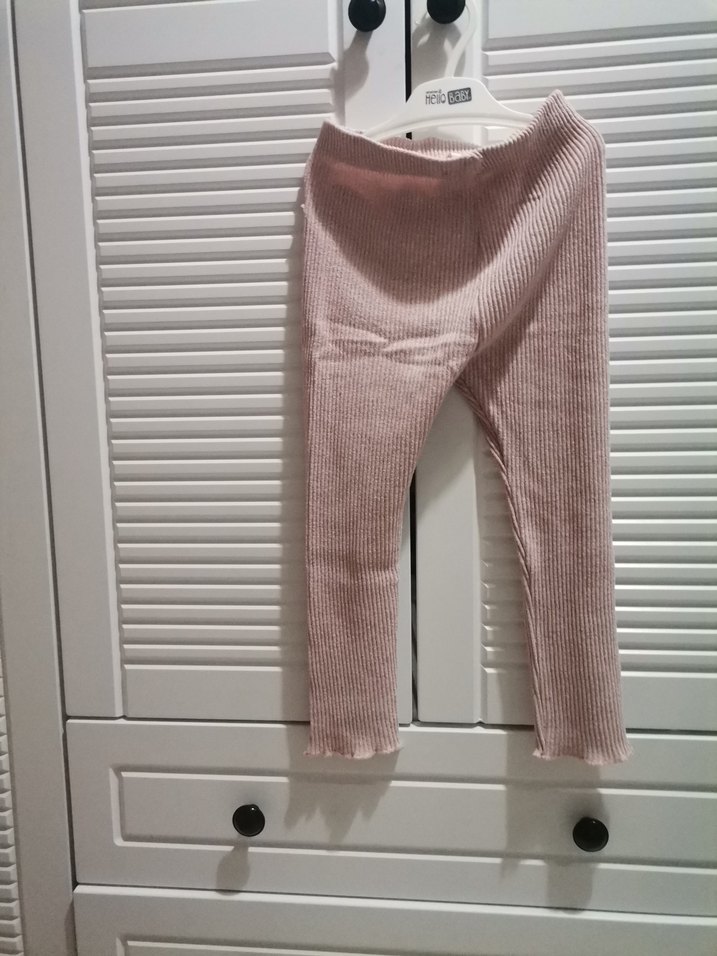 Kız Çocuk pembe  Triko Tayt - Görsel 2