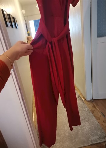 Mango Kırmızı Uzun tulum - Görsel 2