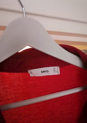 Mango Kırmızı Uzun tulum - Görsel 6