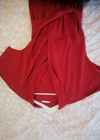 Mango Kırmızı Uzun tulum - Görsel 4