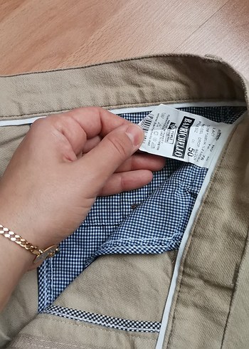 Erkek Bej Keten Kemerli Pantolon 50beden - Görsel 3