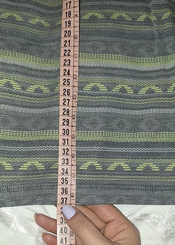 Bohem Nakışlı Örme Mini Etek - Görsel 4