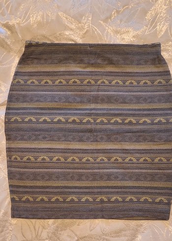 Bohem Nakışlı Örme Mini Etek - Görsel 7