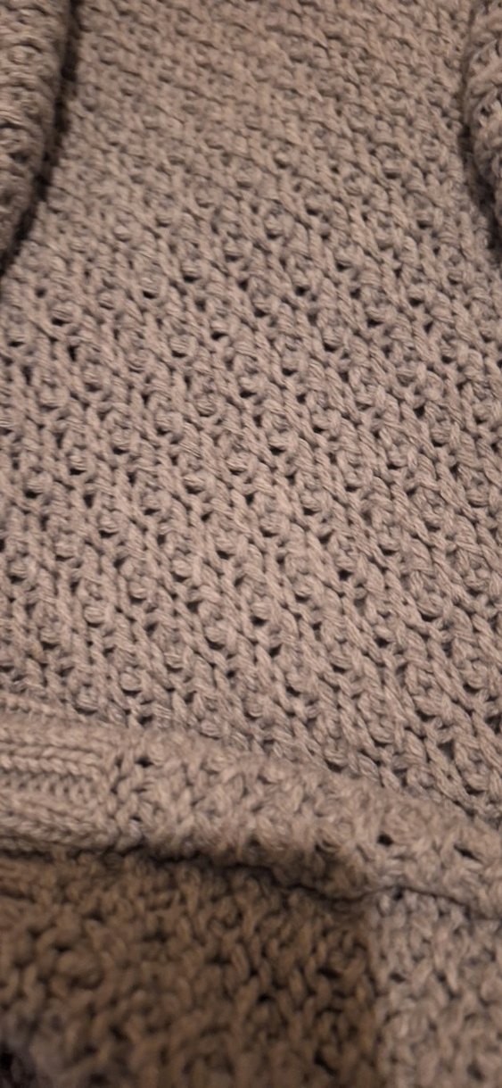 Gri Örgü Dökümlü Boğazlı Kadın Kazak - Görsel 4