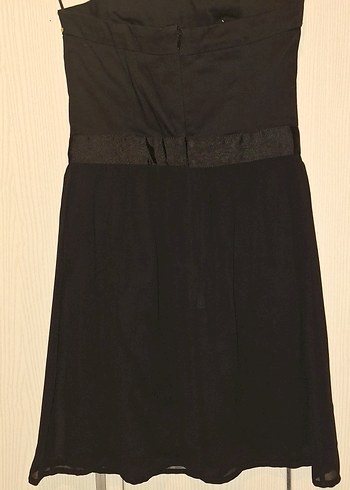 Siyah, Taşlı Kadın Mini Elbise - Görsel 5