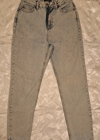 Düğmeli Kadın Denim Pantolon - Görsel 5