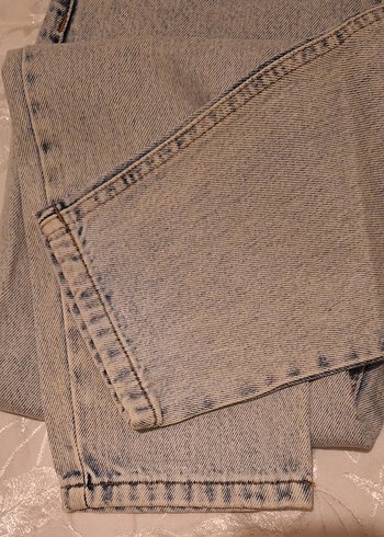 Düğmeli Kadın Denim Pantolon - Görsel 3