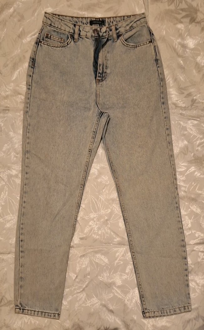 Düğmeli Kadın Denim Pantolon - Görsel 5