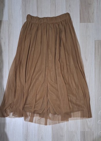 Bej Pilili Uzun Bohem Etek - Görsel 2