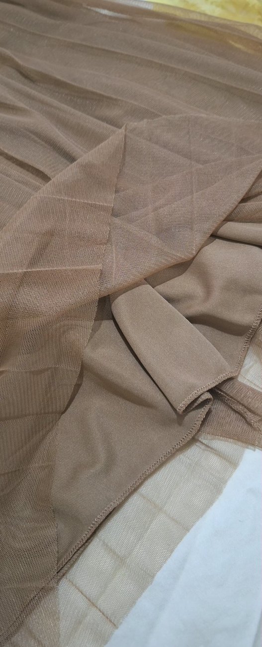 Bej Pilili Uzun Bohem Etek - Görsel 3