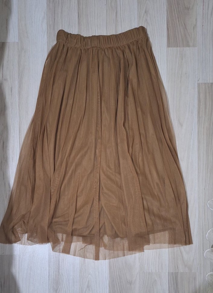 Bej Pilili Uzun Bohem Etek - Görsel 2