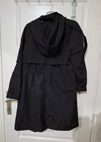 Siyah Kemerli Midi Kadın Yağmurluk - Görsel 4