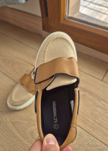 Bej Erkek Çocuk Cırt Cırtlı Loafer - Görsel 2