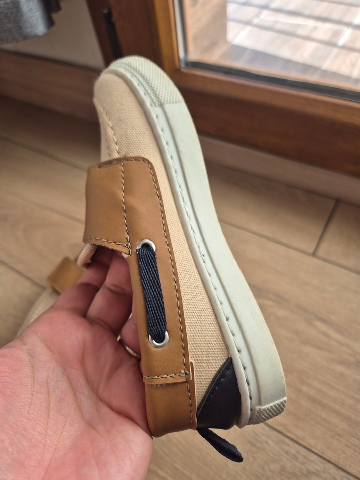 Bej Erkek Çocuk Cırt Cırtlı Loafer - Görsel 5