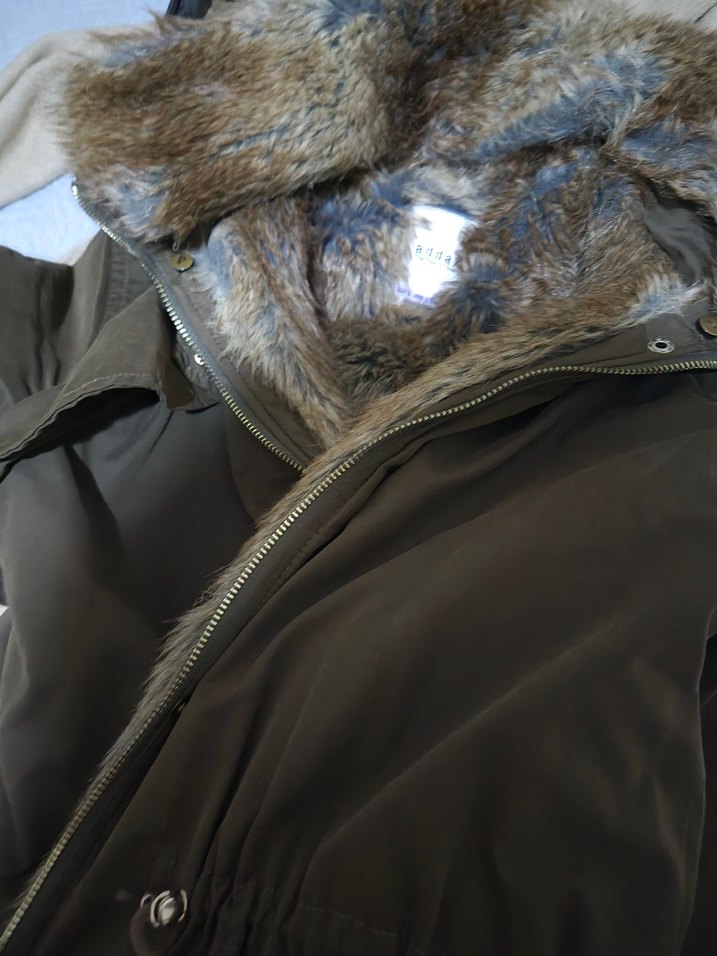 Yeşil Kamuflaj Desenli Kadın Kışlık Ceket - Görsel 3