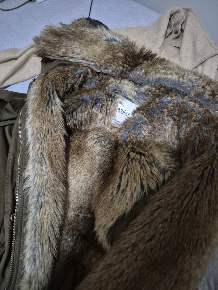 Yeşil Kamuflaj Desenli Kadın Kışlık Ceket - Görsel 2