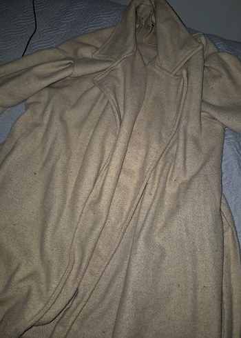 Bej Uzun Kollu Kadın Kaban - Görsel 6