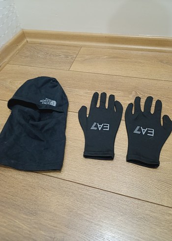 Siyah Baskılı Erkek Eldiveni ve siyah baskılı maske - Görsel 6