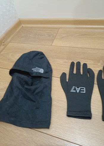 Siyah Baskılı Erkek Eldiveni ve siyah baskılı maske - Görsel 2