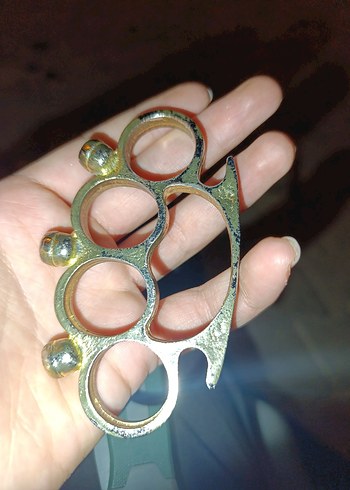 Parlak Altın Renkli Rock Punk Erkek Yüzük - Görsel 3