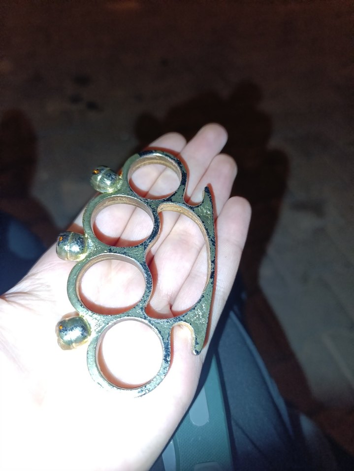 Parlak Altın Renkli Rock Punk Erkek Yüzük - Görsel 5