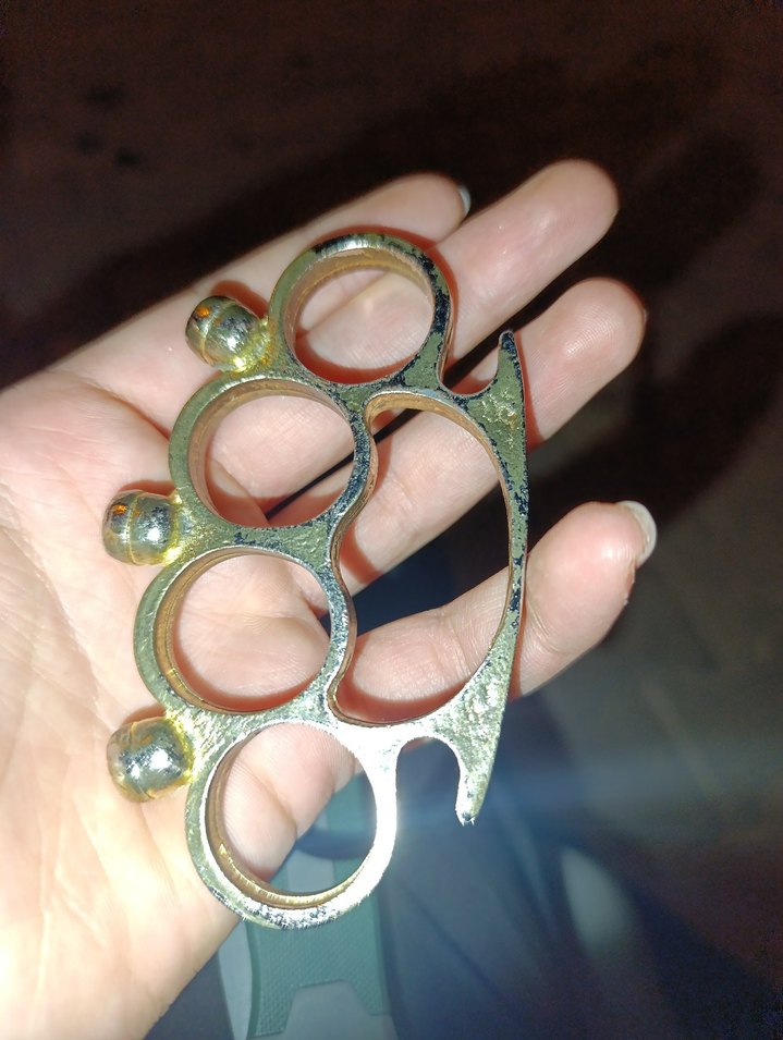 Parlak Altın Renkli Rock Punk Erkek Yüzük - Görsel 3