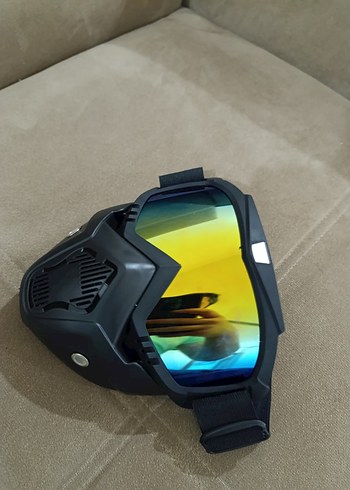 Kemerli Siyah Kamuflaj Motosiklet Kaskı - Görsel 4