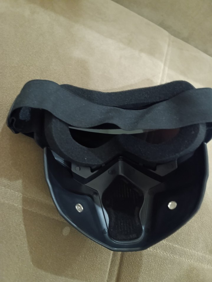 Kemerli Siyah Kamuflaj Motosiklet Kaskı - Görsel 2