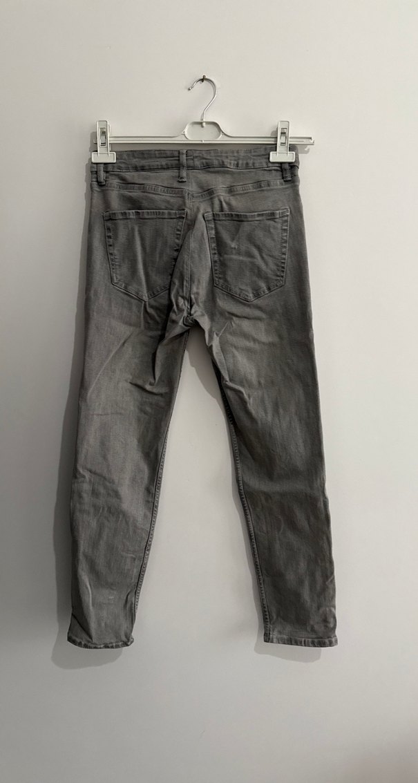 Gri Kadın Denim Jean Pantolon - Görsel 2