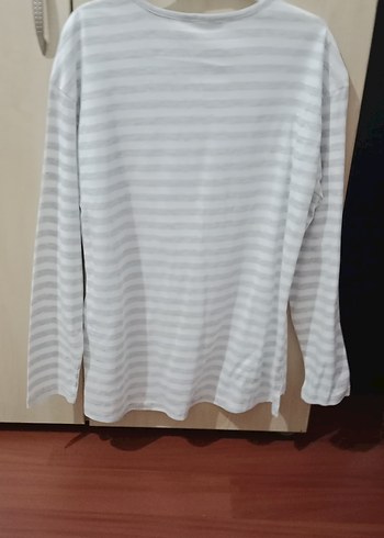 Kız Çocuk Gri Uzun Kollu Triko Tişört - Görsel 3