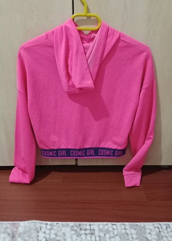 Pembe Uzun Kollu Kadın Sweatshirt - Görsel 2