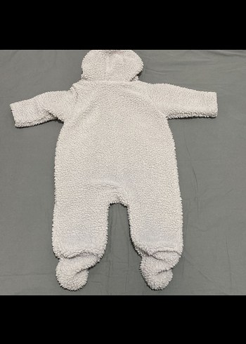 Gri Bebek Tulum - Kürklü Kapüşonlu 6/9 - Görsel 2