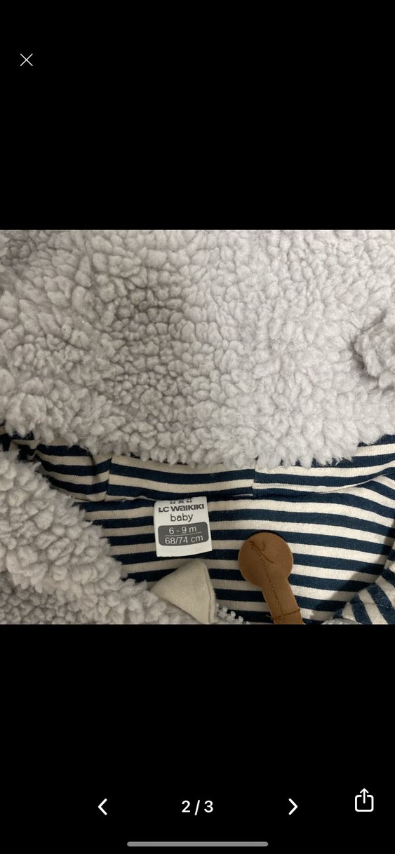 Gri Bebek Tulum - Kürklü Kapüşonlu 6/9 - Görsel 3