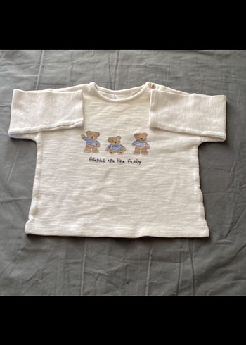 Dokulu tişört . Kalın 12/18 ay lekesiz defosuz - Görsel 2