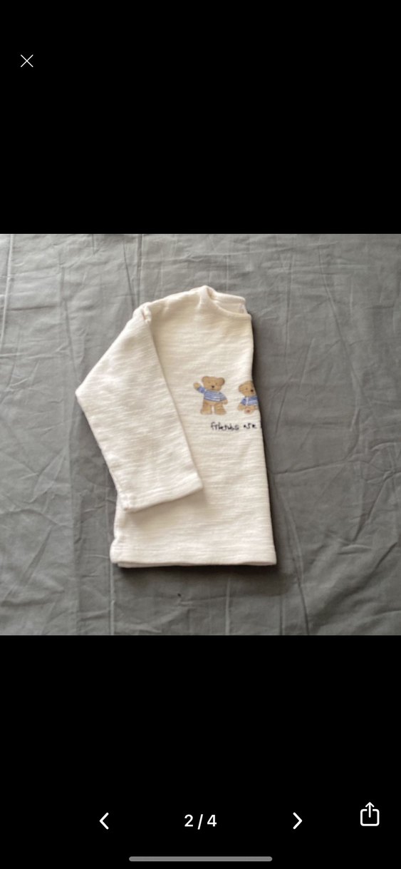 Dokulu tişört . Kalın 12/18 ay lekesiz defosuz - Görsel 3