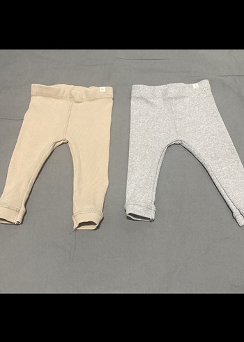 Kız ve erkek Çocuk Basic Pamuklu Tayt Seti - Görsel 2