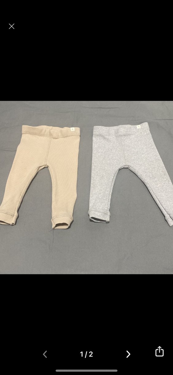 Kız ve erkek Çocuk Basic Pamuklu Tayt Seti - Görsel 2