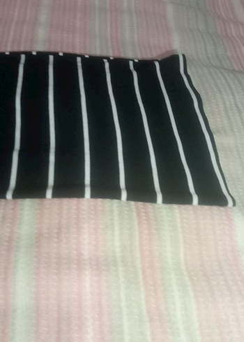 Siyah Beyaz Çizgili Mini Kadın Elbise - Görsel 3