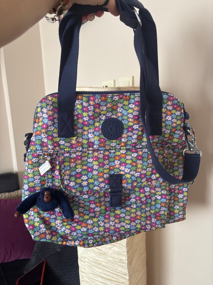 Çiçek Desenli Çok Renkli Kadın Çapraz Çanta - Görsel 3