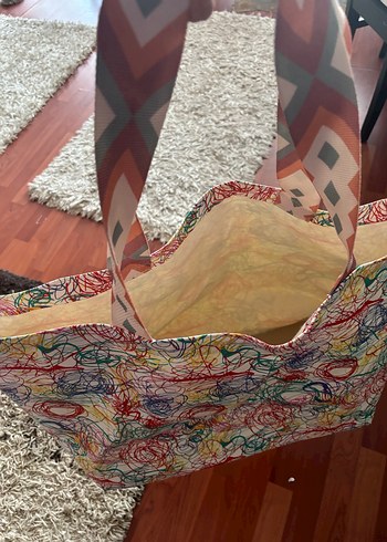 Renkli Tie-Dye Kadın Çanta Fermuarlı - Görsel 3