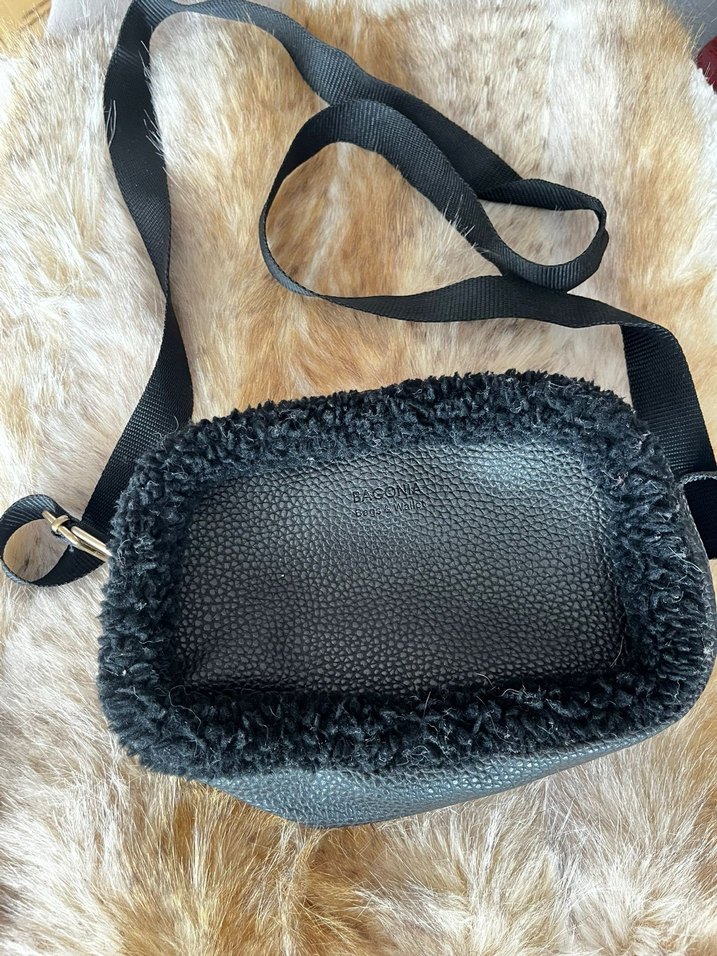 Gri Kürklü Deri Kadın Çanta - Görsel 2