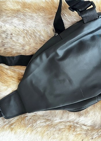 Siyah Deri Kadın Biker Çapraz Çanta - Görsel 2