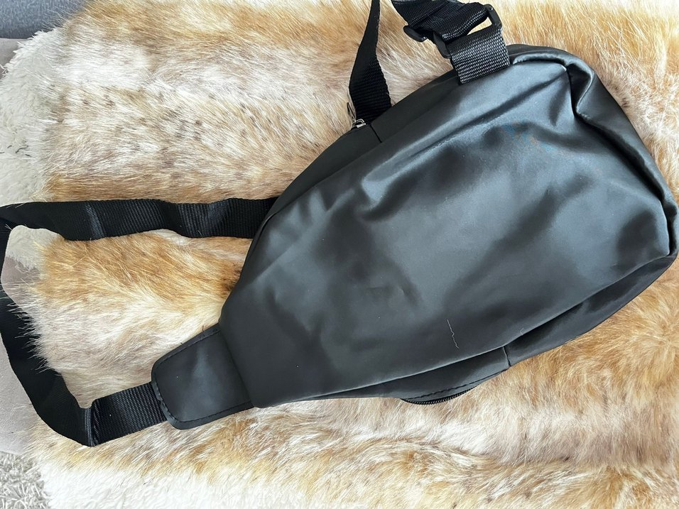 Siyah Deri Kadın Biker Çapraz Çanta - Görsel 2