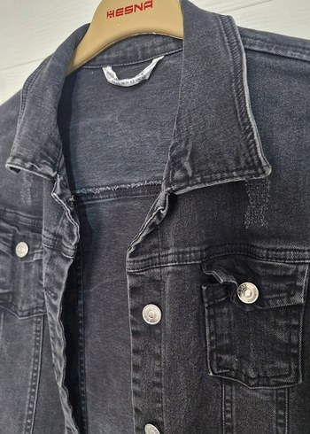 Düğmeli Siyah Uzun Kadın Ceket - Görsel 4