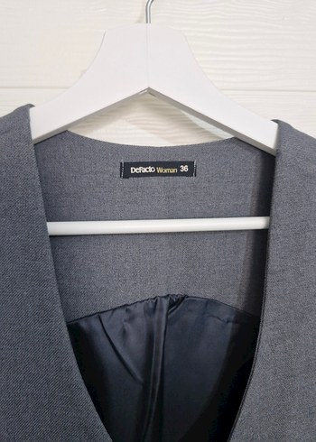 DEFACTO Düğmeli Gri Kadın Yelek - Görsel 3