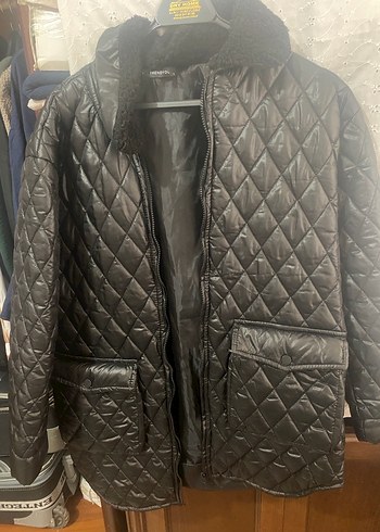 Siyah Deri Kapitone Kadın Ceket - Görsel 2