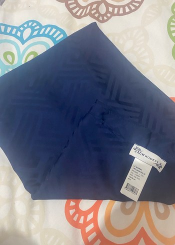 Koyu Mavi Kadın Şal - Görsel 2